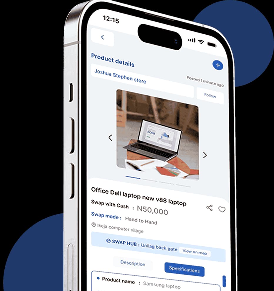 Swap Hub mobile mockup